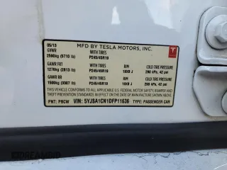 2013 Tesla Model S z VIN 5YJSA1CN1DFP11636, wystawiony jako Copart lot #78333554 z przebiegiem 101 625 mil mil oraz Szkoda całkowita • Salvage title. Historia ofert i sprzedaży dostępna na DreamBid. Obrazek 15.