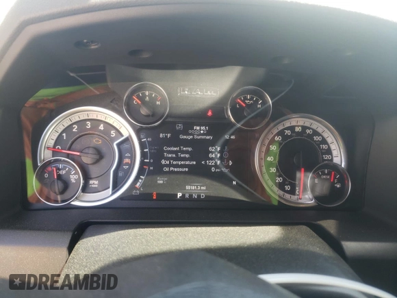 2017 Ram 1500 Big Horn with VIN 1C6RR7LMXHS879485, listed as a Copart auction lot 51048105 with 55,181 mi miles and Clean Title. Bid and sale history available at carsss.com. Image 9.