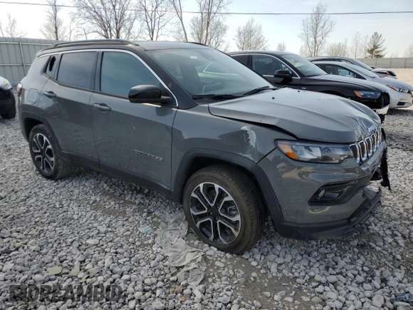 2023 Jeep Compass (RED) Edition with VIN 3C4NJDCN9PT558315, listed as a Copart auction lot 48219915 with 7,183 mi miles and Clean title. Bid and sale history available at DreamBid. Image 4.