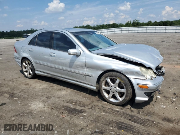 2007 Mercedes-Benz C 230 Sport with VIN WDBRF52H97A923151, listed as a Copart auction lot 63037255 with 196,893 mi miles and Salvage title. Bid and sale history available at DreamBid. Image 4.