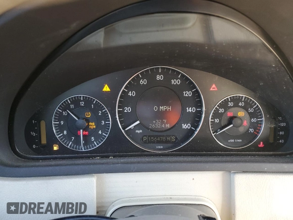 2008 Mercedes-Benz CLK 350 with VIN WDBTJ56H68F236034, listed as a Copart auction lot 88163635 with 156,478 mi miles and Salvage title. Bid and sale history available at DreamBid. Image 9.