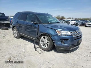 2018 Ford Explorer XLT with VIN 1FM5K7D8XJGB89107, listed as a Copart auction lot 51527655 with 54,724 mi miles and Salvage Title. Bid and sale history available at DreamBid. Image 4.