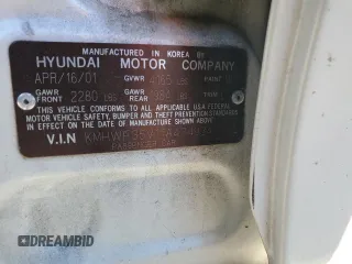 2001 Hyundai Sonata GLS with VIN KMHWF35V11A474934, listed as a Copart auction lot 83633174 with 127,176 mi miles and Clean Title. Bid and sale history available at carsss.com. Image 13.