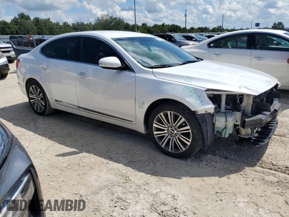 2015 Kia Cadenza Premium with VIN KNALN4D7XF5195899, listed as a Copart auction lot 74051464 with 87,339 mi miles and Salvage Title. Bid and sale history available at carsss.com. Image 4.