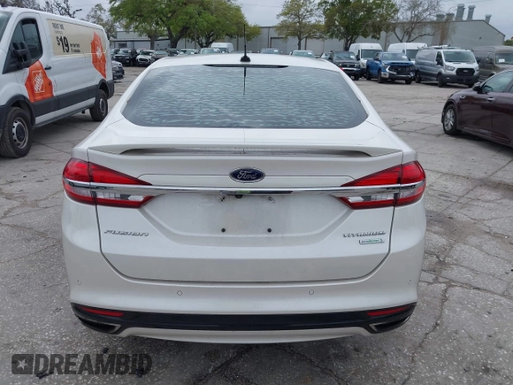 2017 Ford Fusion Titanium with VIN 3FA6P0K99HR272713, listed as a IAAI auction lot 41757334 with 104,733 mi miles. Bid and sale history available at carsss.com. Image 16.