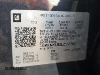2020 GMC Acadia SLE with VIN 1GKKNKLS2LZ158783, listed as a Copart auction lot 86223404 with 118,161 mi miles and Non Repairable. Bid and sale history available at DreamBid. Image 13.