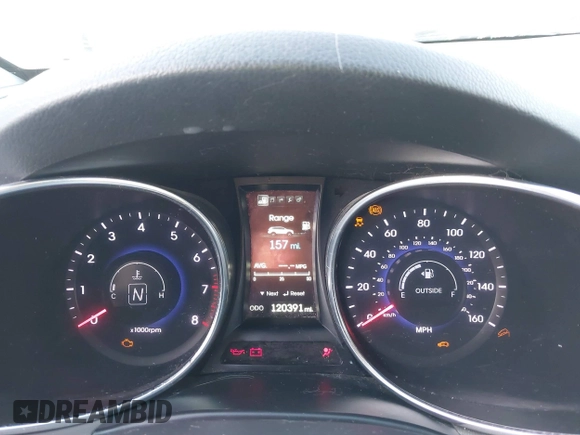 2016 Hyundai Santa Fe SE with VIN KM8SR4HF2GU133307, listed as a IAAI auction lot 41749584 with 120,391 mi miles. Bid and sale history available at carsss.com. Image 7.