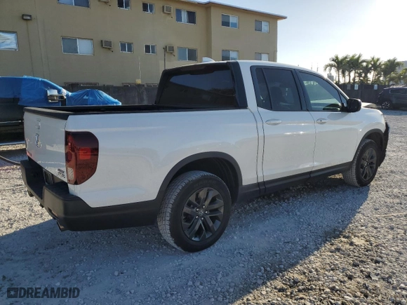 2021 Honda Ridgeline Sport with VIN 5FPYK3F1XMB015473, listed as a Copart auction lot 47996665 with 52,210 mi miles and Salvage Title. Bid and sale history available at carsss.com. Image 3.
