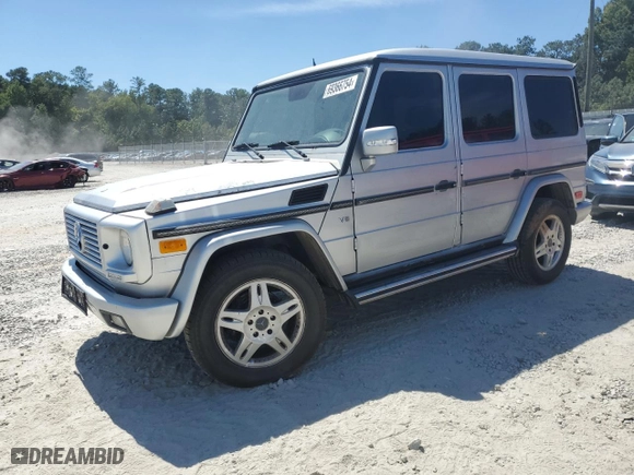2005 Mercedes-Benz G-Class with VIN WDCYR49E75X160903, listed as a Copart auction lot 69366754 with 261,399 mi miles and Salvage Title. Bid and sale history available at carsss.com. Image 1.