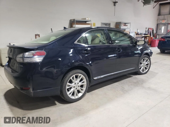 2010 Lexus HS 250h with VIN JTHBB1BA3A2005311, listed as a Copart auction lot 75595664 with 117,906 mi miles and Salvage Title. Bid and sale history available at DreamBid. Image 3.