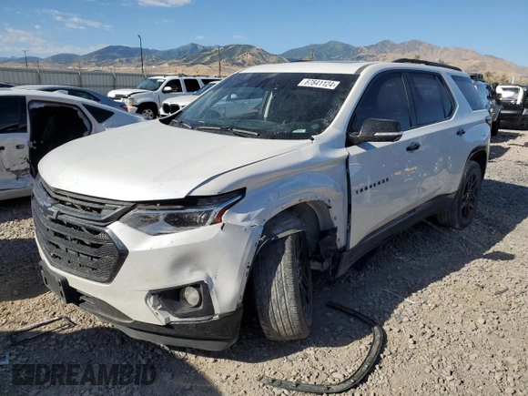 2020 Chevrolet Traverse Premier with VIN 1GNEVKKW0LJ279251, listed as a Copart auction lot 67841124 with 71,782 mi miles and Salvage Title. Bid and sale history available at carsss.com. Image 1.