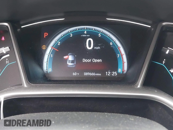 2019 Honda Civic Sedan EX with VIN JHMFC1F36KX006385, listed as a IAAI auction lot 41758211 with 89,666 mi miles. Bid and sale history available at carsss.com. Image 16.