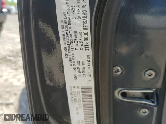 2013 Dodge Dart Limited z VIN 1C3CDFCH1DD176712, wystawiony jako Copart lot #54325995 z przebiegiem 96 203 mil mil oraz Szkoda całkowita • Salvage title. Historia ofert i sprzedaży dostępna na DreamBid. Obrazek 12.