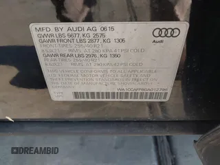 2016 Audi SQ5 Premium Plus with VIN WA1CCAFP8GA012796, listed as a IAAI auction lot 41989801 with 81,431 mi miles and . Bid and sale history available at DreamBid. Image 9.