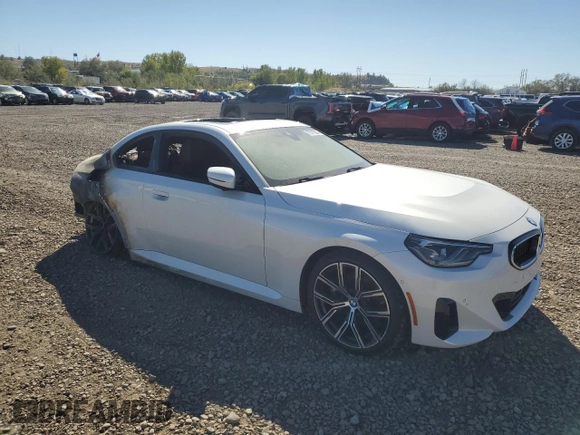 2023 BMW 2 Series 230i xDrive with VIN 3MW33CM09P8D53091, listed as a Copart auction lot 72710214 with 0 mi miles and Salvage Title. Bid and sale history available at carsss.com. Image 4.
