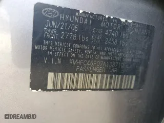 2007 Hyundai Azera SE with VIN KMHFC46F07A138710, listed as a Copart auction lot 71683434 with 0 mi miles and Salvage Title. Bid and sale history available at carsss.com. Image 12.