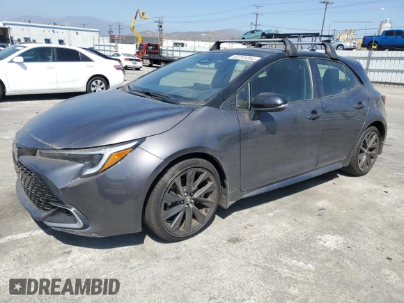2023 Toyota Corolla Hatchback XSE with VIN JTNC4MBE4P3197390, listed as a Copart auction lot 60291254 with 4,556 mi miles and Salvage Title. Bid and sale history available at carsss.com. Image 1.
