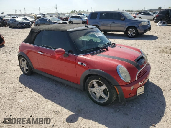 2005 MINI Convertible S with VIN WMWRH33535TF84456, listed as a Copart auction lot 50120725 with 149,840 mi miles and Salvage Title. Bid and sale history available at DreamBid. Image 4.