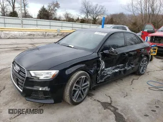 2019 Audi A3 Sedan Premium with VIN WAUAUGFF6KA085093, listed as a Copart auction lot 47072275 with 58,012 mi miles and Salvage Title. Bid and sale history available at carsss.com. Image 1.