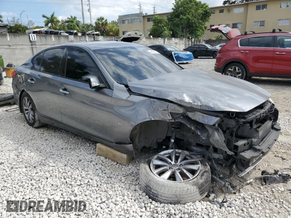 2017 Infiniti Q50 Signature Edition with VIN JN1EV7AP8HM731102, listed as a Copart auction lot 48994975 with 115,583 mi miles and Salvage Title. Bid and sale history available at DreamBid. Image 4.