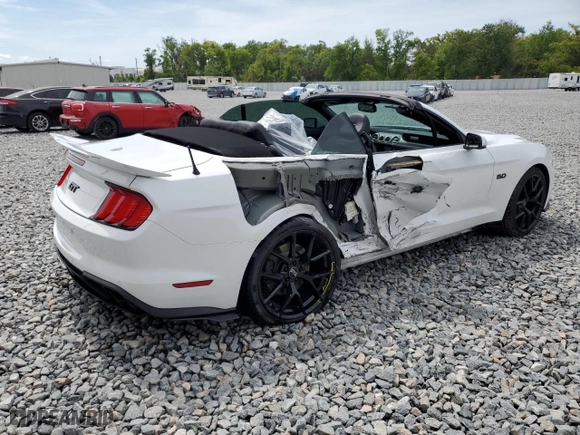2018 Ford Mustang GT Premium with VIN 1FATP8FF6J5153639, listed as a Copart auction lot 50065995 with 24979 miles and Salvage Title. Bid and sale history available at carsss.com. Image 3.