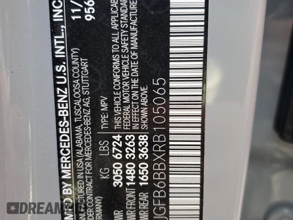 2024 Mercedes-Benz GLE 53 AMG with VIN 4JGFB6BBXRB105065, listed as a Copart auction lot 76574894 with Not provided miles and Non repairable. Bid and sale history available at DreamBid. Image 14.