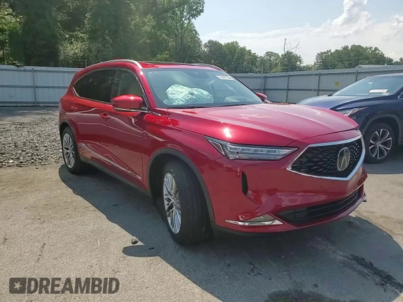 2022 Acura MDX w/Advance Package with VIN 5J8YE1H89NL022350, listed as a Copart auction lot 63437354 with 22,895 mi miles and Salvage Title. Bid and sale history available at carsss.com. Image 12.