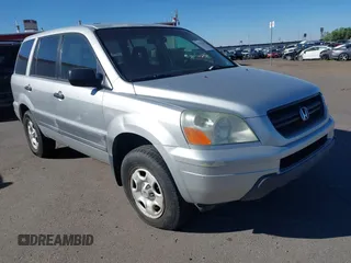 2005 Honda Pilot LX with VIN 2HKYF18185H518906, listed as a IAAI auction lot 42577437 with 231,695 mi miles and . Bid and sale history available at DreamBid. Image 1.