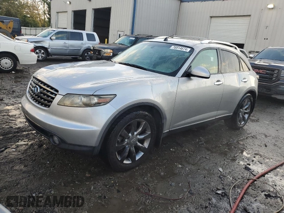 2005 Infiniti FX35 with VIN JNRAS08W65X204274, listed as a Copart auction lot 76914674 with 175,999 mi miles and Salvage Title. Bid and sale history available at carsss.com. Image 1.