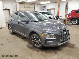 2018 Hyundai Kona Ultimate with VIN KM8K53A57JU123869, listed as a Copart auction lot 87012934 with 111,482 mi miles and Salvage Title. Bid and sale history available at carsss.com. Image 4.