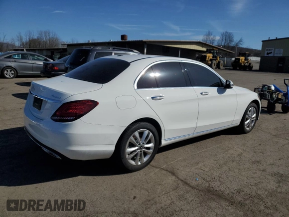 2021 Mercedes-Benz C 300 with VIN W1KWF8EB8MR614237, listed as a Copart auction lot 49311115 with Not Provided miles and Salvage Title. Bid and sale history available at carsss.com. Image 3.