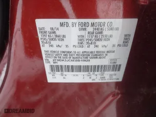 2014 Ford Edge SEL with VIN 2FMDK3JC6EBB10929, listed as a IAAI auction lot 41584740 with 139,821 mi miles. Bid and sale history available at carsss.com. Image 9.
