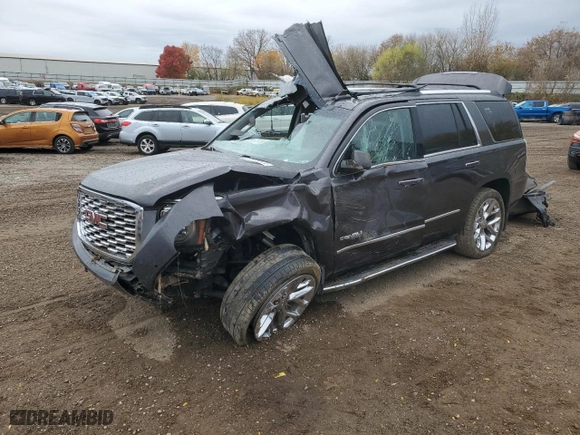2018 GMC Yukon Denali with VIN 1GKS2CKJ2JR155578, listed as a Copart auction lot 77673544 with 0 mi miles and Clean Title. Bid and sale history available at carsss.com. Image 1.