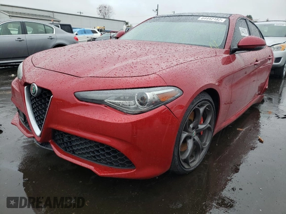2018 Alfa Romeo Giulia Ti Sport with VIN ZARFAEEN5J7579896, listed as a Copart auction lot 64442182 with 53,633 mi miles. Bid and sale history available at carsss.com. Image 2.