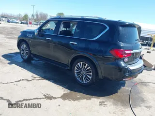 2019 Infiniti QX80 Luxe with VIN JN8AZ2NE1K9234497, listed as a IAAI auction lot 41833481 with 126,754 mi miles and . Bid and sale history available at DreamBid. Image 3.