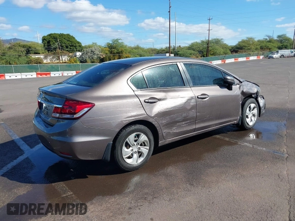 2015 Honda Civic LX with VIN 2HGFB2F54FH521831, listed as a IAAI auction lot 41378803 with 46,226 mi miles and . Bid and sale history available at DreamBid. Image 4.