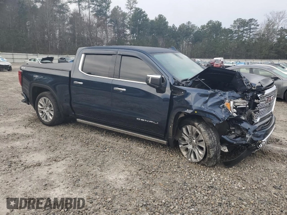2020 GMC Sierra 1500 Denali with VIN 1GTU9FEL7LZ367359, listed as a Copart auction lot 48793545 with 53,607 mi miles and Salvage Title. Bid and sale history available at DreamBid. Image 4.