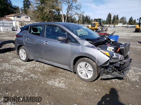 2023 Nissan LEAF S with VIN 1N4AZ1BV2PC555166, listed as a Copart auction lot 46501375 with 27,435 mi miles and Salvage Title. Bid and sale history available at DreamBid. Image 4.