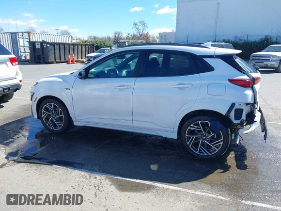 2023 Hyundai Kona N Line with VIN KM8K3CA34PU980566, listed as a IAAI auction lot 41745359 with 45,951 mi miles. Bid and sale history available at carsss.com. Image 14.