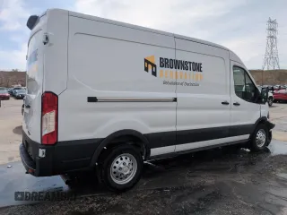 2023 Ford Transit with VIN 1FTBF8C88PKC07161, listed as a Copart auction lot 51319765 with 10,384 mi miles and Salvage Title. Bid and sale history available at DreamBid. Image 3.