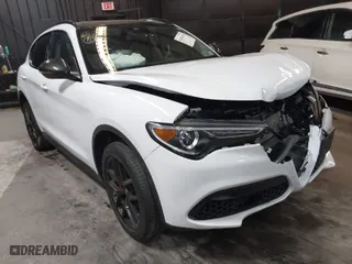 2020 Alfa Romeo Stelvio Sport with VIN ZASPAKANXL7C74892, listed as a IAAI auction lot 41694168 with 38,788 mi miles. Bid and sale history available at carsss.com. Image 1.