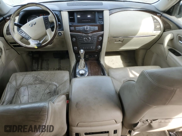 2012 Infiniti QX56 7-passenger with VIN JN8AZ2NE1C9016500, listed as a Copart auction lot 74600284 with 145,656 mi miles and Salvage Title. Bid and sale history available at carsss.com. Image 8.