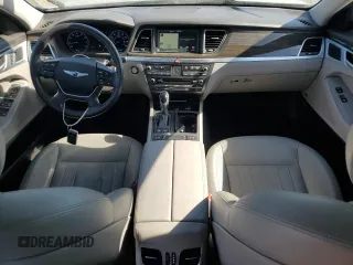 2017 Genesis G80 3.8L with VIN KMHGN4JE9HU175543, listed as a Copart auction lot 57854545 with 75,121 mi miles and Salvage title. Bid and sale history available at DreamBid. Image 8.