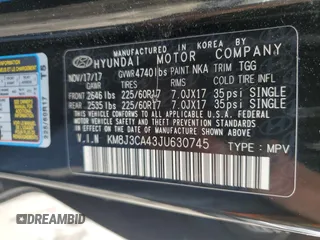 2018 Hyundai Tucson SEL with VIN KM8J3CA43JU630745, listed as a Copart auction lot 51953035 with 191,133 mi miles and Clean Title. Bid and sale history available at carsss.com. Image 13.