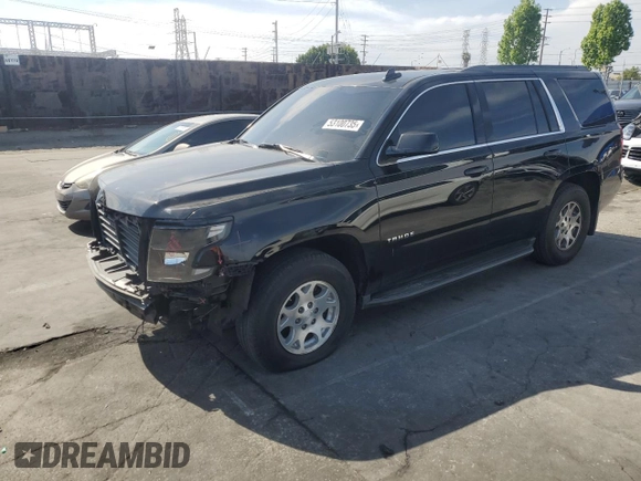 2018 Chevrolet Tahoe LS with VIN 1GNSCAKC9JR201994, listed as a Copart auction lot 53100735 with 182,460 mi miles and Salvage title. Bid and sale history available at DreamBid. Image 1.