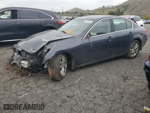 2008 Infiniti G35 Sedan x with VIN JNKBV61FX8M254690, listed as a Copart auction lot 53747235 with 203,593 mi miles and Salvage Title. Bid and sale history available at carsss.com. Image 1.