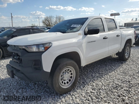 2023 Chevrolet Colorado 4WD Work Truck with VIN 1GCPTBEK6P1164370, listed as a Copart auction lot 88017625 with 34,139 mi miles and Salvage title. Bid and sale history available at DreamBid. Image 1.