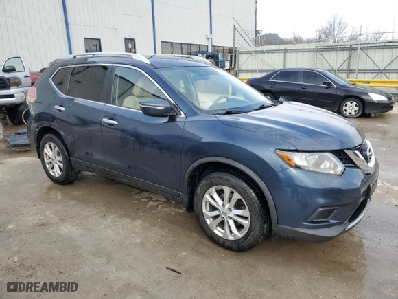 2015 Nissan Rogue SV with VIN KNMAT2MT2FP547329, listed as a Copart auction lot 46341045 with 202,767 mi miles and Non Repairable. Bid and sale history available at carsss.com. Image 4.