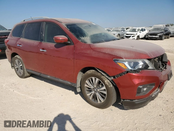 2017 Nissan Pathfinder Platinum with VIN 5N1DR2MN5HC908474, listed as a Copart auction lot 75912174 with 87,459 mi miles and Salvage Title. Bid and sale history available at carsss.com. Image 4.