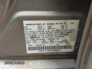 2002 Nissan Altima SL z VIN 1N4AL11D42C286462, wystawiony jako IAAI lot #42442458 z przebiegiem 142 053 mil mil oraz . Historia ofert i sprzedaży dostępna na DreamBid. Obrazek 9.